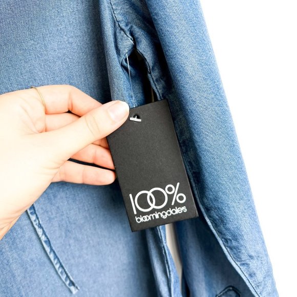 Sanctuary lace up chambray top size XS - Picture 3 of 7